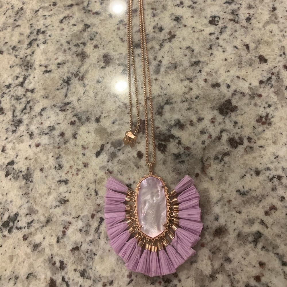 Kendra Scott Betsy tasseled lilac necklace